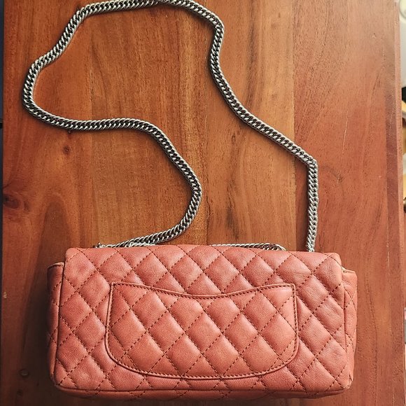 Chanel Classic Single Flap Bag Diamond Quilted Cognac Brown Pristine Condition - Picture 2 of 7